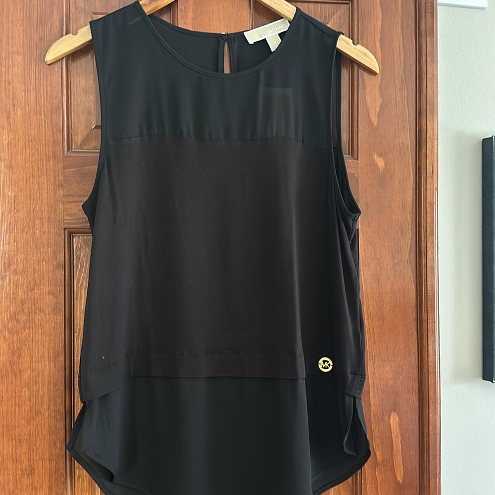 NWT Michael Kors Tank Top w sheer bottom